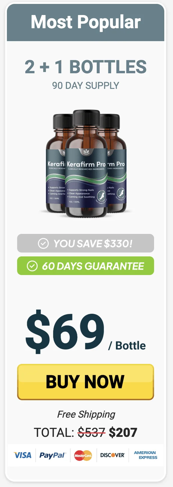 KeraFirm Pro 3 Bottles